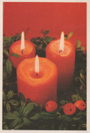 Buon Anno Natale CANDELA Vintage Cartolina CPSM #PBO002.IT - Nieuwjaar