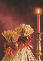 Buon Anno Natale CANDELA Vintage Cartolina CPSM #PBN638.IT - Nieuwjaar