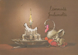 Buon Anno Natale CANDELA Vintage Cartolina CPSM #PBN880.IT - Nieuwjaar