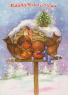 Buon Anno Natale UCCELLO Vintage Cartolina CPSM #PBM816.IT - Nieuwjaar