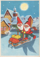 Buon Anno Natale GNOME Vintage Cartolina CPSM #PBL725.IT - Año Nuevo
