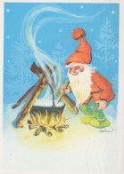 BABBO NATALE Buon Anno Natale Vintage Cartolina CPSM #PBL459.IT - Santa Claus