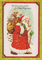 BABBO NATALE Buon Anno Natale Vintage Cartolina CPSM #PBL331.IT - Santa Claus