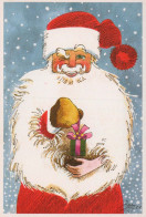 BABBO NATALE Buon Anno Natale Vintage Cartolina CPSM #PBL525.IT - Santa Claus