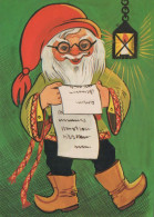 BABBO NATALE Buon Anno Natale Vintage Cartolina CPSM #PBL269.IT - Santa Claus