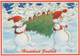 Buon Anno Natale PUPAZZO Vintage Cartolina CPSM #PAZ819.IT - Nieuwjaar