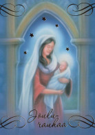 Vergine Maria Madonna Gesù Bambino Religione Cristianesimo Vintage Cartolina CPSM #PBA632.IT - Virgen Mary & Madonnas
