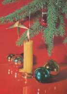 Buon Anno Natale CANDELA Vintage Cartolina CPSM #PBA259.IT - Año Nuevo