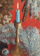 Buon Anno Natale CANDELA Vintage Cartolina CPSM #PBA138.IT - Nieuwjaar