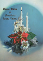 Buon Anno Natale CANDELA Vintage Cartolina CPSM #PAZ381.IT - Nieuwjaar