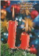 Buon Anno Natale CANDELA Vintage Cartolina CPSM #PAZ502.IT - Nieuwjaar