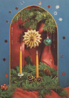 Buon Anno Natale CANDELA Vintage Cartolina CPSM #PAZ260.IT - Nouvel An
