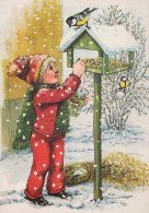 Buon Anno Natale BAMBINO Vintage Cartolina CPSM #PAW386.IT - Anno Nuovo