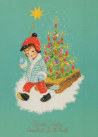 Buon Anno Natale BAMBINO Vintage Cartolina CPSM #PAW770.IT - Nouvel An