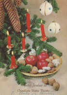 Buon Anno Natale CANDELA Vintage Cartolina CPSM #PAV842.IT - Nouvel An