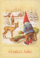 Buon Anno Natale GNOME Vintage Cartolina CPSM #PAU438.IT - Anno Nuovo
