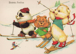 Buon Anno Natale ORSACCHIOTTO Vintage Cartolina CPSM #PAU704.IT - Nouvel An