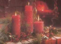 Buon Anno Natale CANDELA Vintage Cartolina CPSM #PAT662.IT - Nieuwjaar