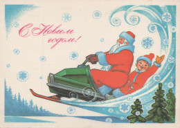 BABBO NATALE Buon Anno Natale Vintage Cartolina CPSM #PAT783.IT - Kerstman