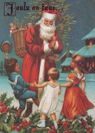 BABBO NATALE BAMBINO Natale Vintage Cartolina CPSM #PAK338.IT - Santa Claus