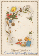 ANGELO Buon Anno Natale Vintage Cartolina CPSM #PAJ236.IT - Anges