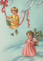 ANGELO Buon Anno Natale Vintage Cartolina CPSM #PAH907.IT - Anges