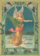 ANGELO Buon Anno Natale Vintage Cartolina CPSM #PAH662.IT - Engelen