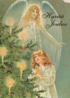 ANGELO Buon Anno Natale Vintage Cartolina CPSM #PAH348.IT - Angels