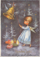 ANGELO Buon Anno Natale Vintage Cartolina CPSM #PAH222.IT - Engel