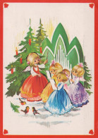 ANGELO Buon Anno Natale Vintage Cartolina CPSM #PAG908.IT - Engelen