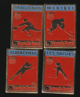 77719-série De 4 Pin's.Jeux Olympiques Albertville.Scotch Brite. - Jeux Olympiques