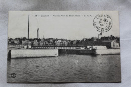 Cpa 1908, Calais, Nouveau Pont Du Bassin Ouest, Pas De Calais 62 - Calais