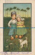 R030413 Old Postcard. Kids And Dog. M. Munk. 1912 - Monde