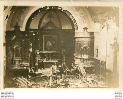 ARRAS INTERIEUR DE L'EGLISE SAINT SAUVEUR  1915 PHOTO ORIGINALE 12 X 9 CM - Oorlog, Militair