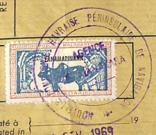 Connaissement Manakara à Marseille 1969 Avec Timbre De Contrôle - Madagaskar (1960-...)