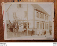 PHOTO SUR CARTON  PEUT ETRE UNE MAIRIE FORMAT 12 X 8 CM - Antiche (ante 1900)