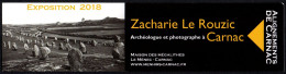 FRANCIA 2018 - SEGNALIBRO / BOOKMARK - ZACHARIE LE ROUZIC - ARCHEOLOGUE ET PHOTOGRAPHE A CARNAC - I - Marque-Pages