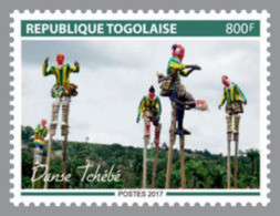 TOGO 2017 MNH** Tchebe Dance 1v - OFFICIAL ISSUE - DH1803 - Danse