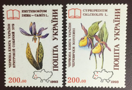 Ukraine 1993 Red Book Orchids Flowers MNH - Orchideen