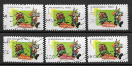 France 2009 Oblitéré Autoadhésif   N° 270   Personnages  Looney Tunes   " Bugs Bunny "   ( 6  Exemplaires ) - Used Stamps