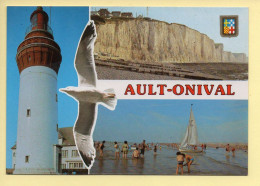 80. AULT-ONIVAL – Multivues – Blason – Mouette / Phare (animée)(voir Scan Recto/verso) - Ault