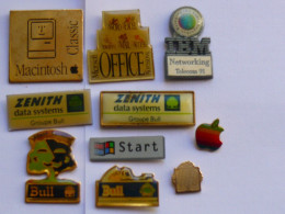 10 Pin S INFORMATIQUE BULL IBM ETC Different - Informatica