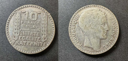 10 Francs Turin 1934 - Argent - Réf, M 7 - 10 Francs