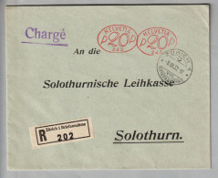 CH Firmenfreistempel #243 2x20Rp. Auf R-Brief Zürich 1932-12-09 - Frankeermachinen