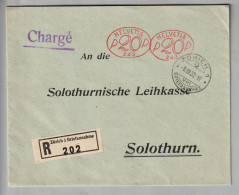 CH Firmenfreistempel #243 2x20Rp. Auf R-Brief Zürich 1932-12-09 - Affranchissements Mécaniques