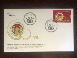 TURKEY FDC COVER 2013 YEAR DENTAL DENTISTRY HEALTH MEDICINE STAMPS - FDC