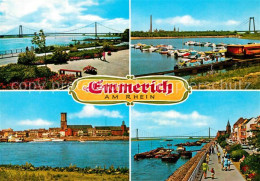 73306627 Emmerich Rhein Rheinbruecke Bootshafen Rheinufer Emmerich Rhein - Emmerich