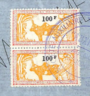 Connaissement Majunga à Marseille 1973 Avec Timbre Valeur 100 F X 2 - Madagaskar (1960-...)