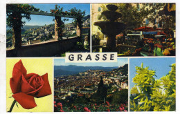 Cpsm GRASSE Vue Générale Marché Aux Fleurs - Grasse