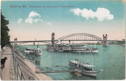 CPA - BONN A Rh. - Rheinbrücke Mit Abfahrendem Schnelidampfer - Bonn